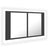 LED Bathroom Mirror Cabinet Grey 80x12x45 cm Acrylic