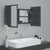 LED Bathroom Mirror Cabinet High Gloss Grey 80x12x45 cm Acrylic
