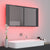 LED Bathroom Mirror Cabinet High Gloss Grey 90x12x45 cm Acrylic