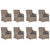 9 Piece Garden Dining Set Poly Rattan Brown