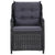 7 Piece Garden Dining Set Poly Rattan Black