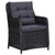 7 Piece Garden Dining Set Poly Rattan Black