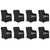 11 Piece Garden Dining Set Poly Rattan Black