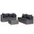9 Piece Garden Lounge Set with Cushions Poly Rattan Grey