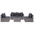 9 Piece Garden Lounge Set with Cushions Poly Rattan Grey