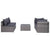 9 Piece Garden Lounge Set with Cushions Poly Rattan Grey