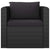 10 Piece Garden Lounge Set with Cushions Poly Rattan Black