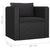 10 Piece Garden Lounge Set with Cushions Poly Rattan Black