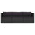 8 Piece Garden Lounge Set with Cushions Poly Rattan Black