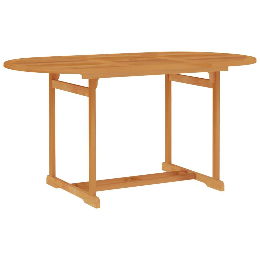 7 Piece Garden Dining Set with Cushions Solid Teak Wood