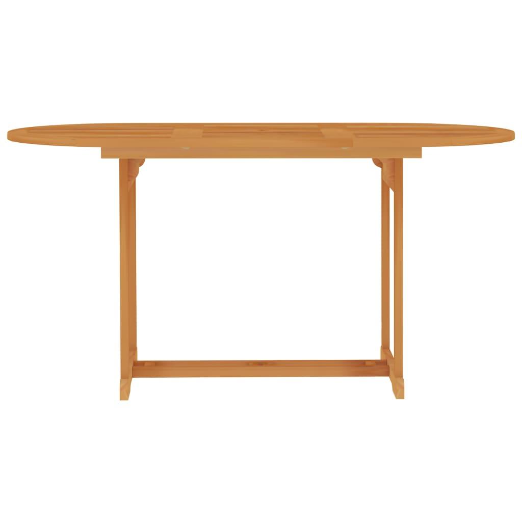 7 Piece Garden Dining Set with Cushions Solid Teak Wood