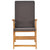 5 Piece Garden Dining Set with Grey Cushions Solid Teak Wood