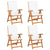 5 Piece Garden Dining Set with Cushions Solid Teak Wood
