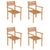 5 Piece Garden Dining Set Solid Teak Wood
