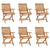 7 Piece Garden Dining Set Solid Teak Wood