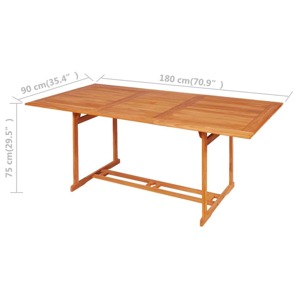 7 Piece Garden Dining Set with Cushions Solid Teak Wood