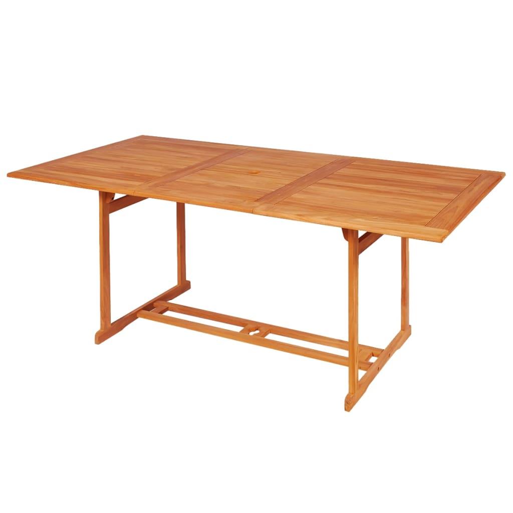 7 Piece Garden Dining Set with Cushions Solid Teak Wood