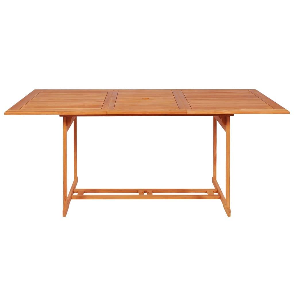 7 Piece Garden Dining Set with Cushions Solid Teak Wood