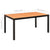 7 Piece Garden Dining Set Black and Brown