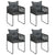 5 Piece Garden Dining Set PVC Rattan Black and Brown