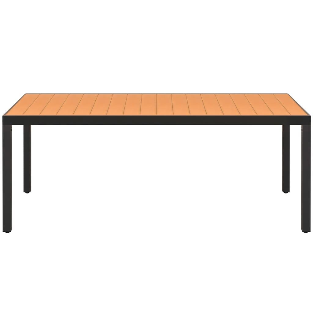 9 Piece Garden Dining Set PVC Rattan Black and Brown