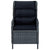 7 Piece Outdoor Dining Set with Cushions Poly Rattan Dark Grey