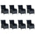 9 Piece Outdoor Dining Set with Cushions Poly Rattan Dark Grey