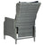 7 Piece Outdoor Dining Set with Cushions Poly Rattan Light Grey