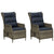 3 Piece Garden Lounge Set with Cushions Poly Rattan Brown