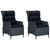 9 Piece Outdoor Dining Set with Cushions Poly Rattan Dark Grey