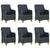 9 Piece Outdoor Dining Set with Cushions Poly Rattan Dark Grey