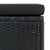 6 Piece Garden Lounge Set with Cushions Poly Rattan Black