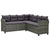 6 Piece Garden Lounge Set with Cushions Poly Rattan Grey