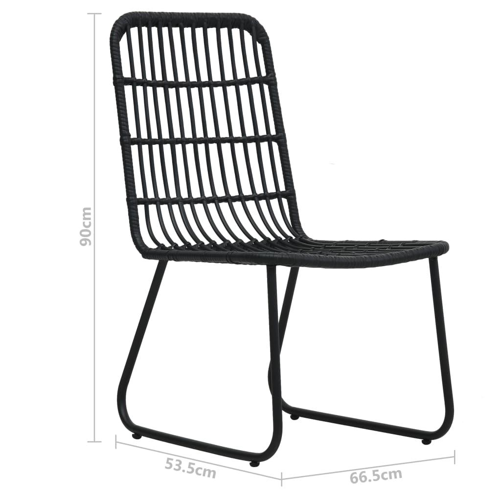 5 Piece Outdoor Dining Set Poly Rattan and Glass