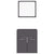 2 Piece Bathroom Furniture Set Grey Engineered Wood