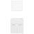 2 Piece Bathroom Furniture Set High Gloss White Engineered Wood