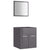 2 Piece Bathroom Furniture Set High Gloss Grey Engineered Wood