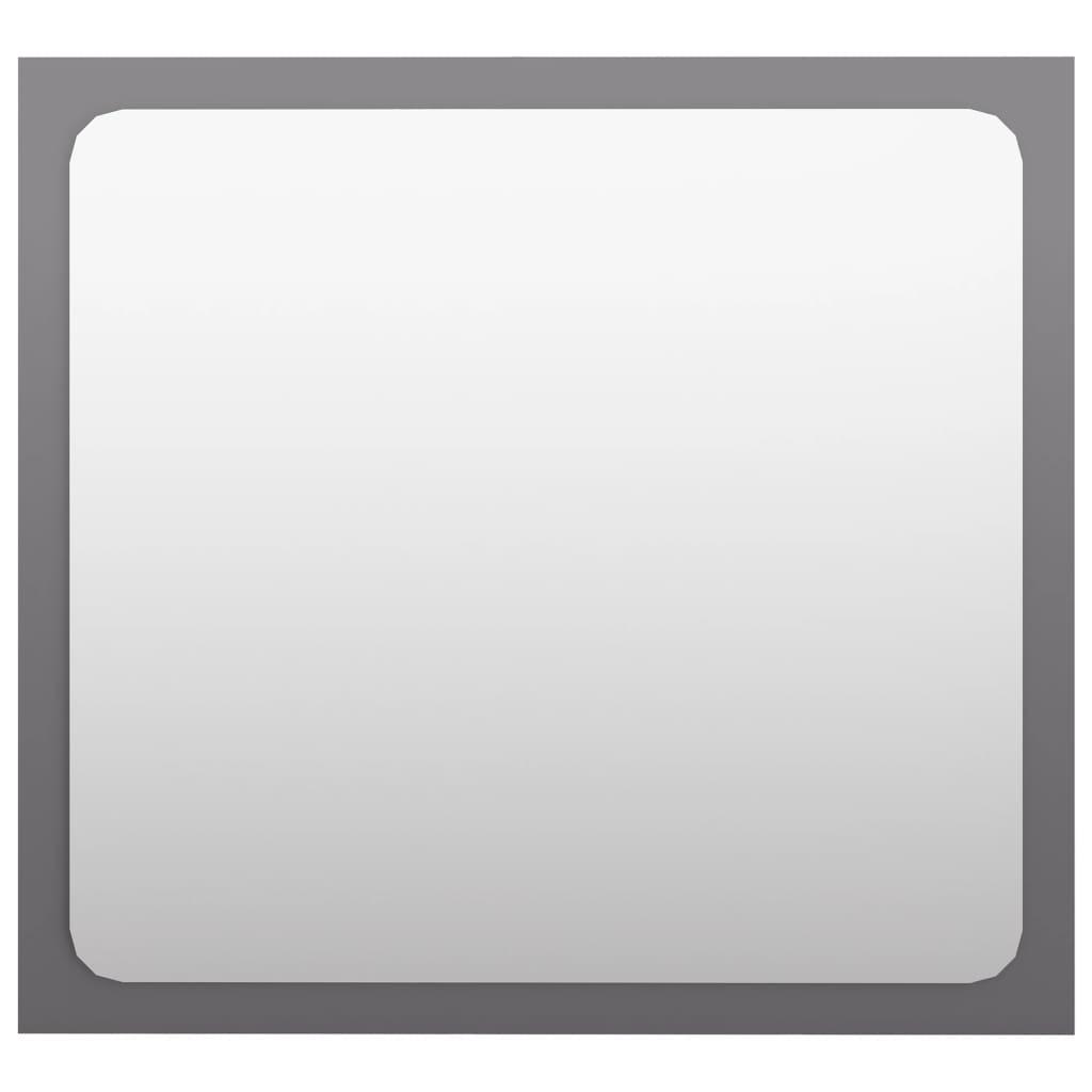 2 Piece Bathroom Furniture Set High Gloss Grey Engineered Wood