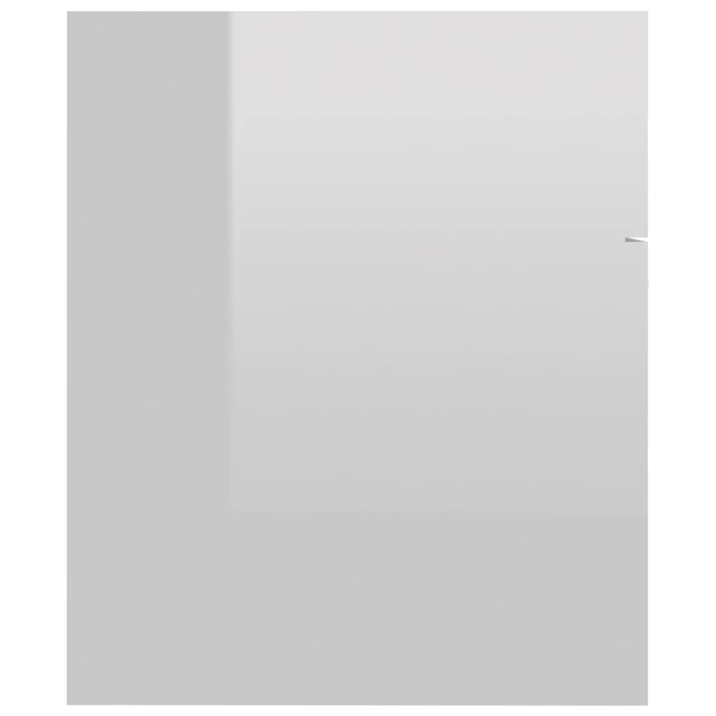 2 Piece Bathroom Furniture Set High Gloss White Engineered Wood