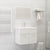 2 Piece Bathroom Furniture Set High Gloss White Engineered Wood