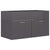 2 Piece Bathroom Furniture Set High Gloss Grey Engineered Wood