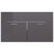 2 Piece Bathroom Furniture Set High Gloss Grey Engineered Wood