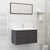 2 Piece Bathroom Furniture Set High Gloss Grey Engineered Wood
