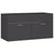 2 Piece Bathroom Furniture Set Grey Engineered Wood