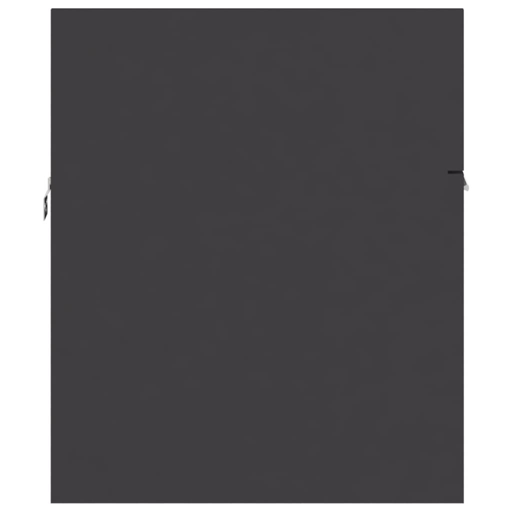 2 Piece Bathroom Furniture Set Grey Engineered Wood