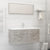 2 Piece Bathroom Furniture Set Concrete Grey Engineered Wood