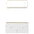 2 Piece Bathroom Furniture Set White and Sonoma Oak Engineered Wood