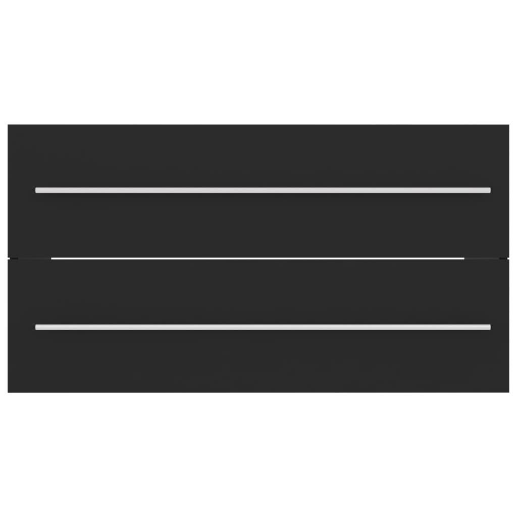 2 Piece Bathroom Furniture Set Grey Engineered Wood