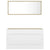 2 Piece Bathroom Furniture Set White and Sonoma Oak Engineered Wood
