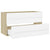 2 Piece Bathroom Furniture Set White and Sonoma Oak Engineered Wood